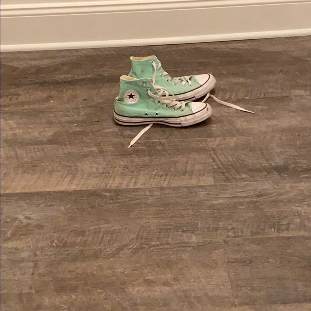 Mint green converse